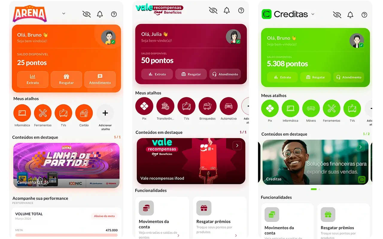 App 100% white-label na identidade da sua marca